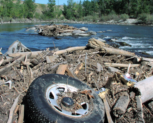Debris in the Methow River